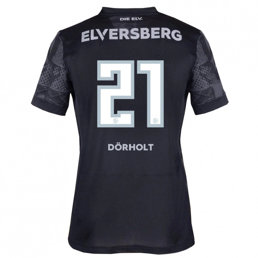 Danxen Men Yannis Dörholt #21 Black Gray Away Jersey 2025/26 T-Shirt