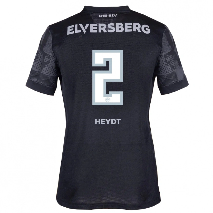 Danxen Men Robin Heydt #2 Black Gray Away Jersey 2025/26 T-Shirt