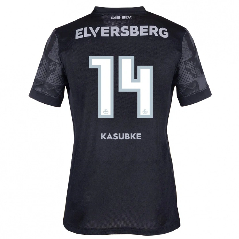 Danxen Men Manuel Kasubke #14 Black Gray Away Jersey 2025/26 T-Shirt
