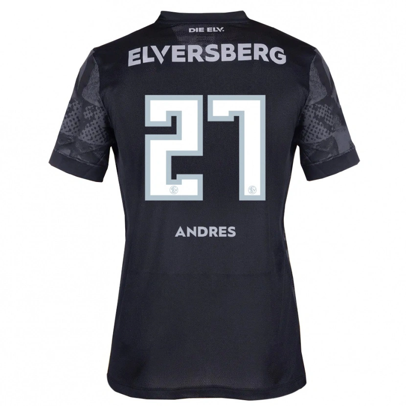 Danxen Men Alissa Andres #27 Black Gray Away Jersey 2025/26 T-Shirt