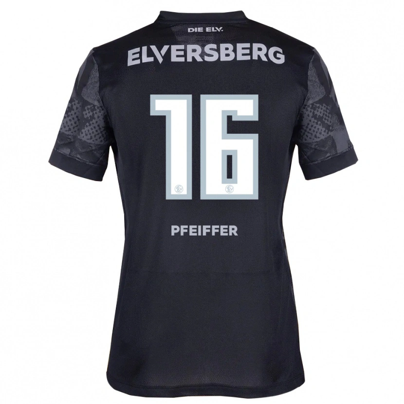 Danxen Men Luca Pfeiffer #16 Black Gray Away Jersey 2025/26 T-Shirt