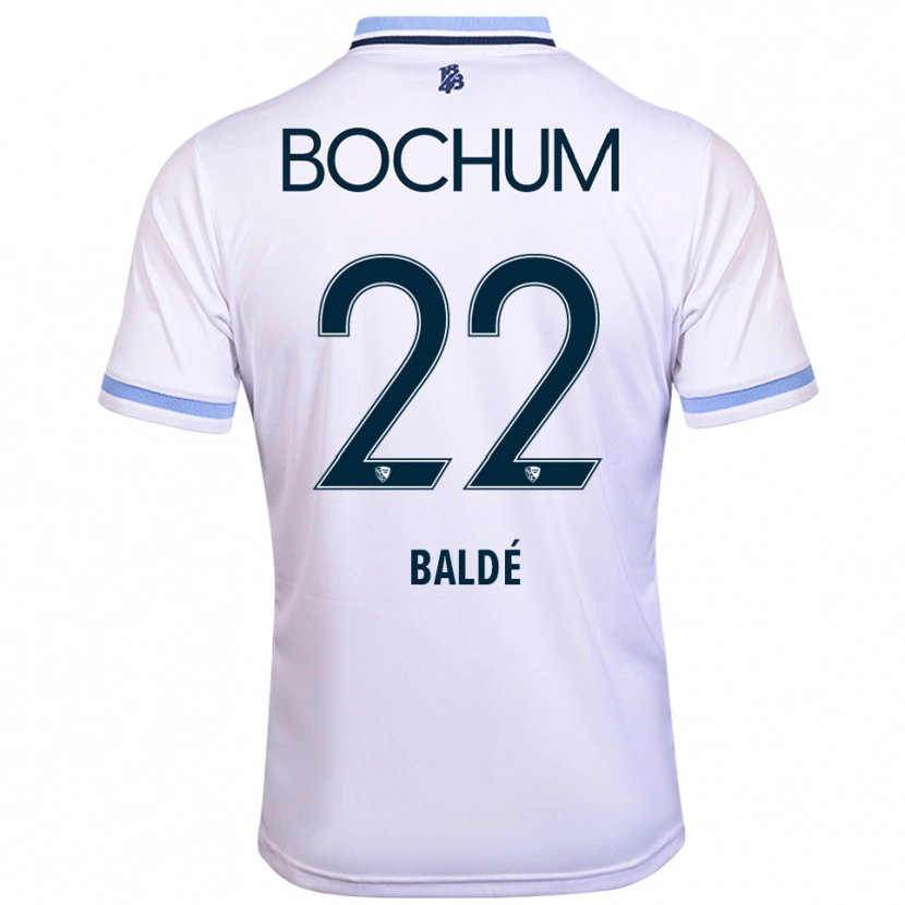 Danxen Men Aliou Baldé #22 White Sky Blue Away Jersey 2025/26 T-Shirt