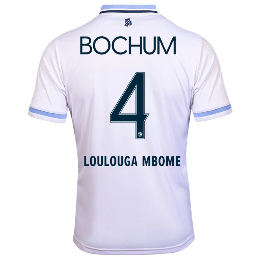 Danxen Men Adrien Loulouga-Mbome #4 White Sky Blue Away Jersey 2025/26 T-Shirt