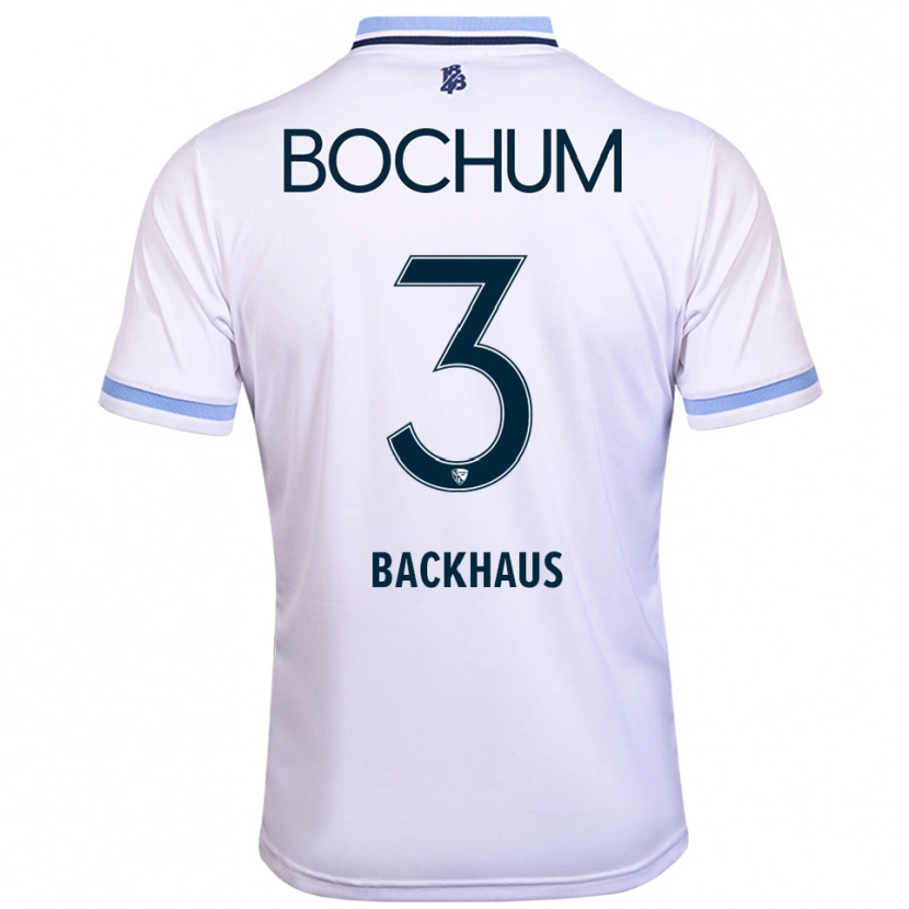 Danxen Men Lina Backhaus #3 White Sky Blue Away Jersey 2025/26 T-Shirt