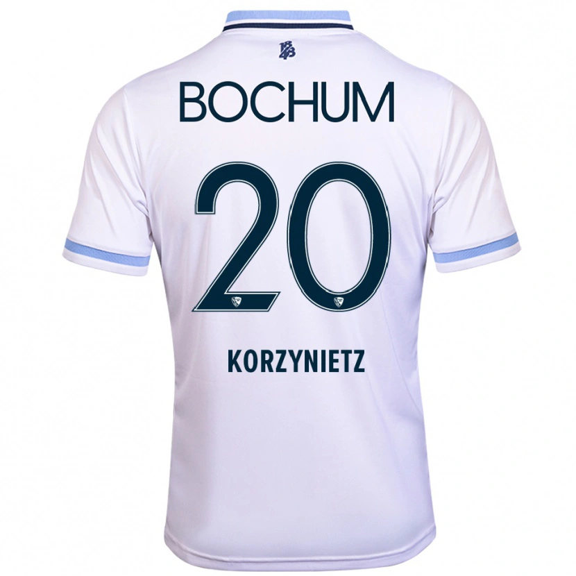 Danxen Men Jaden Korzynietz #20 White Sky Blue Away Jersey 2025/26 T-Shirt