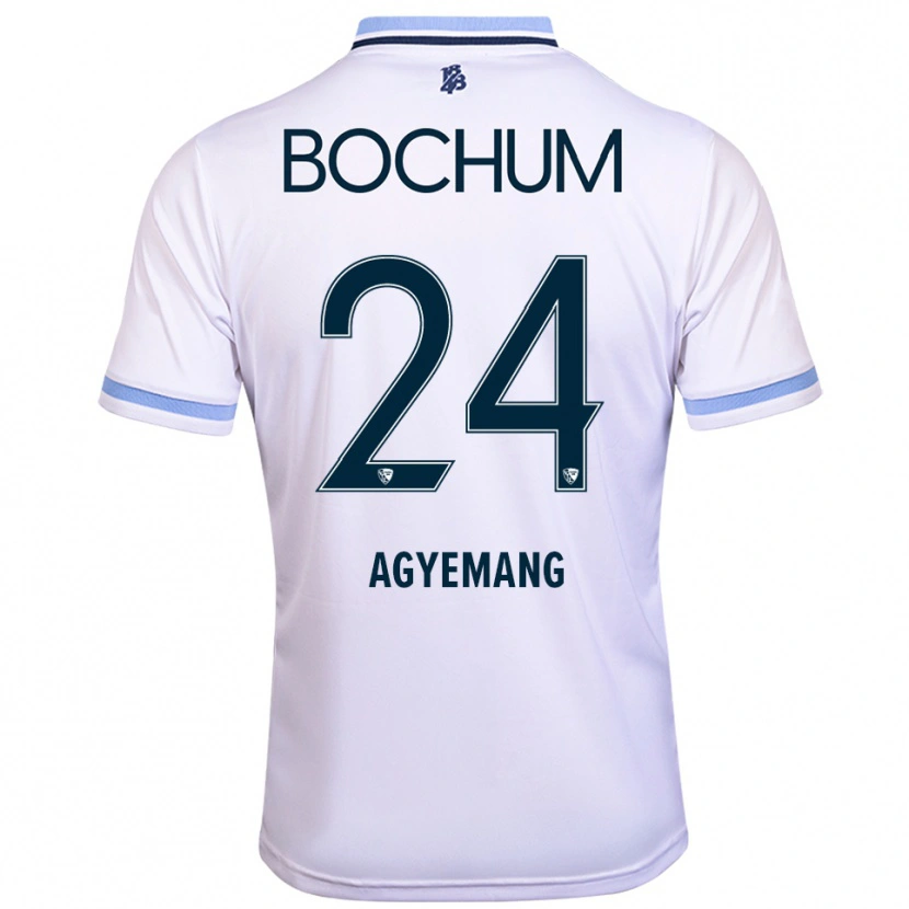 Danxen Men Donovan Agyemang #24 White Sky Blue Away Jersey 2025/26 T-Shirt