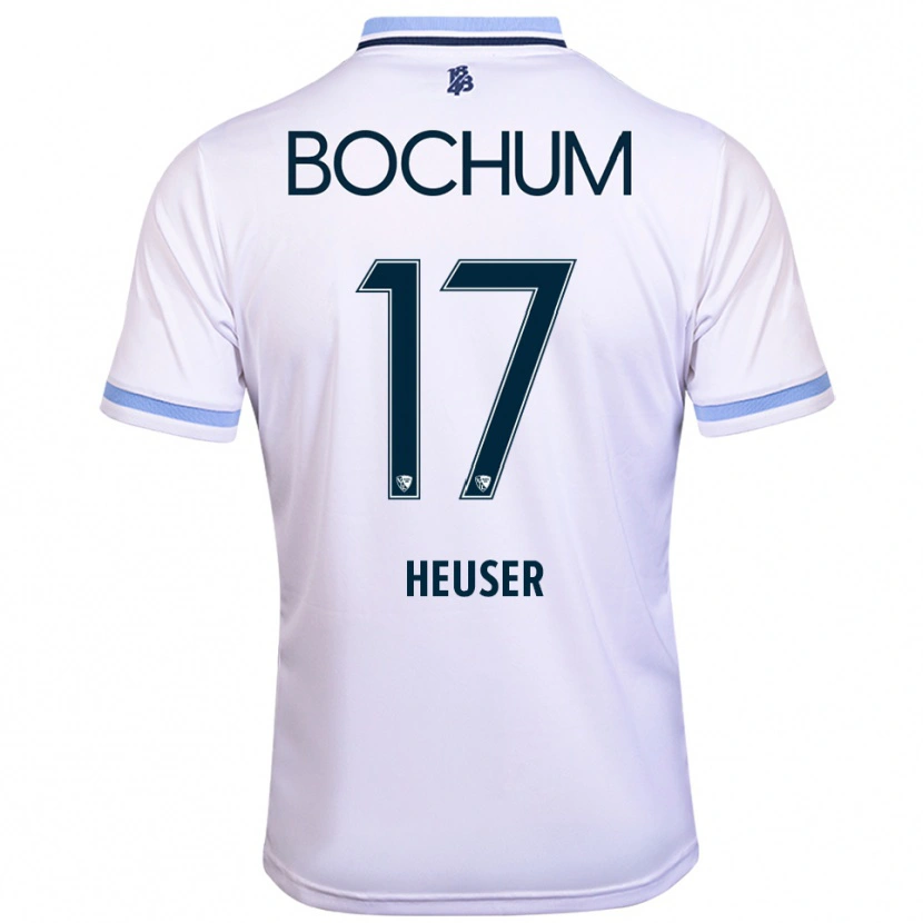 Danxen Men Ben Heuser #17 White Sky Blue Away Jersey 2025/26 T-Shirt