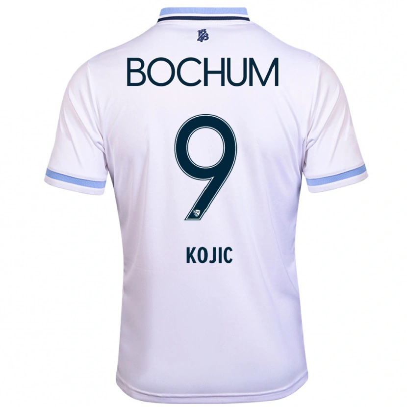 Danxen Men Semin Kojic #9 White Sky Blue Away Jersey 2025/26 T-Shirt