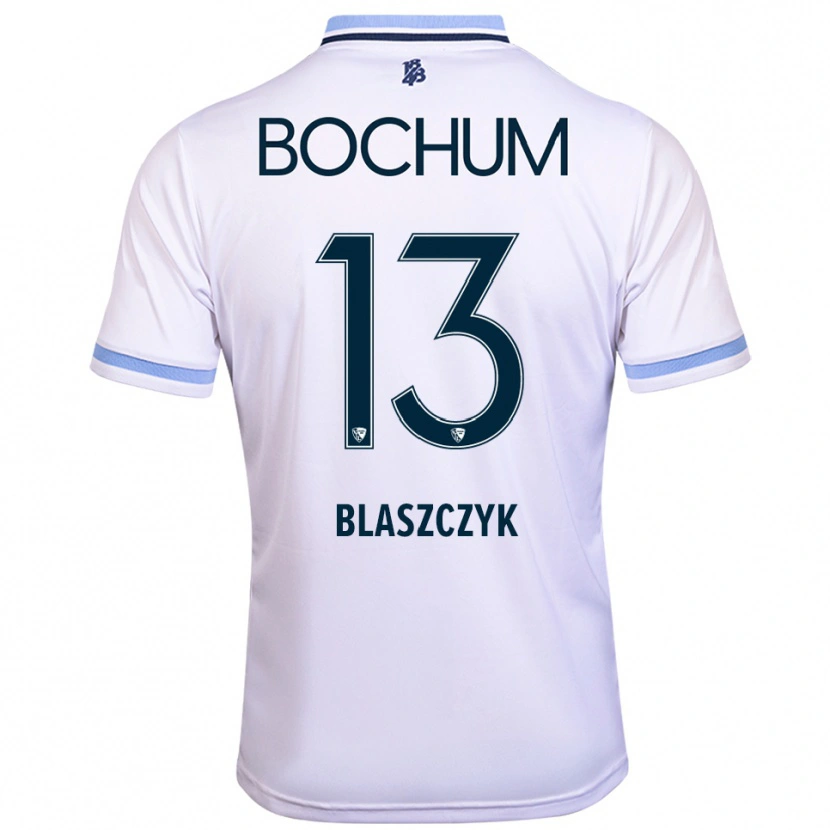 Danxen Men Oliwer Blaszczyk #13 White Sky Blue Away Jersey 2025/26 T-Shirt