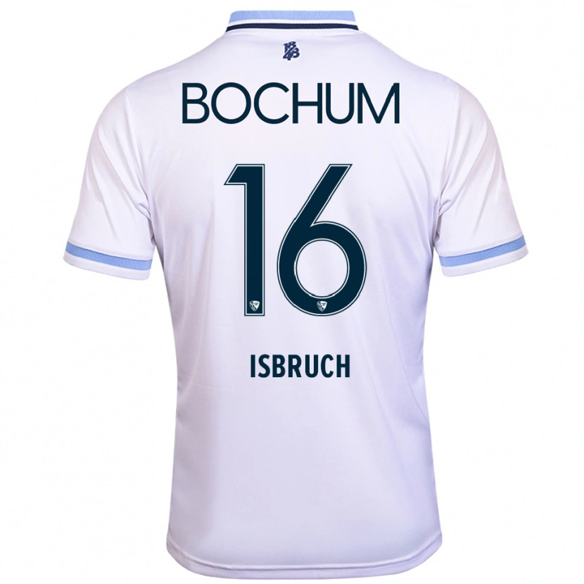 Danxen Men Lasse Isbruch #16 White Sky Blue Away Jersey 2025/26 T-Shirt