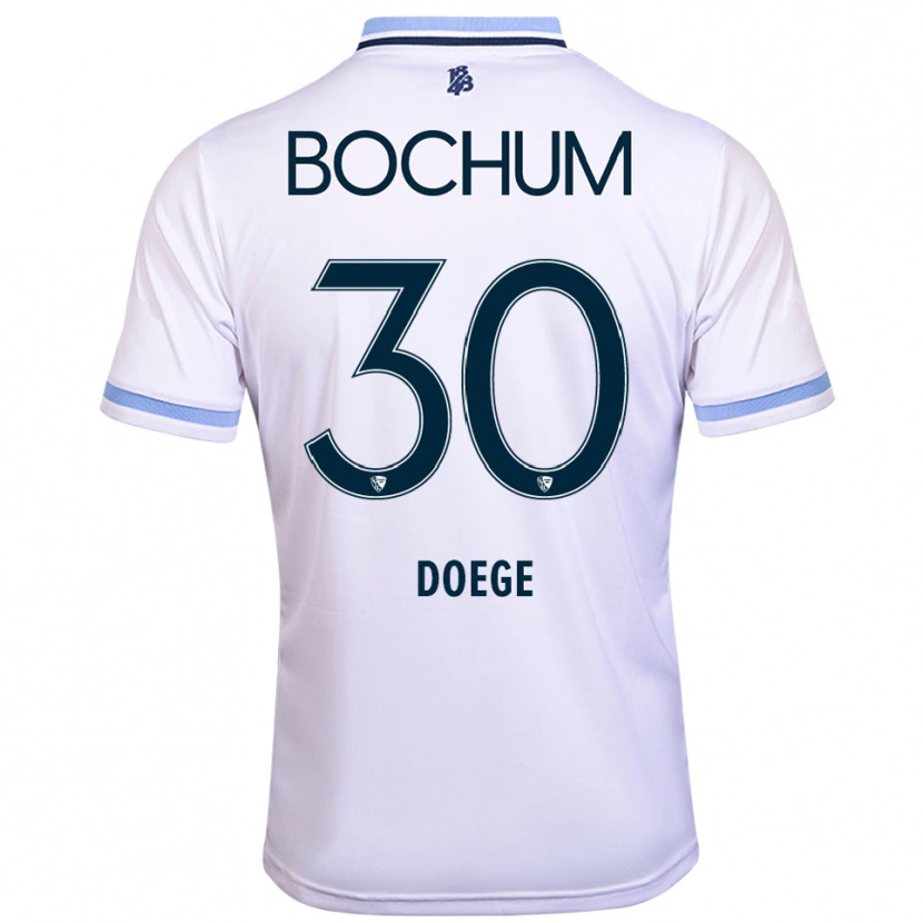 Danxen Men Leonie Doege #30 White Sky Blue Away Jersey 2025/26 T-Shirt