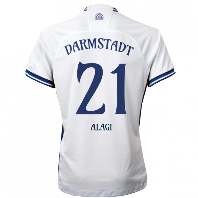 Danxen Men Aziz Alagi #21 White Blue Away Jersey 2025/26 T-Shirt