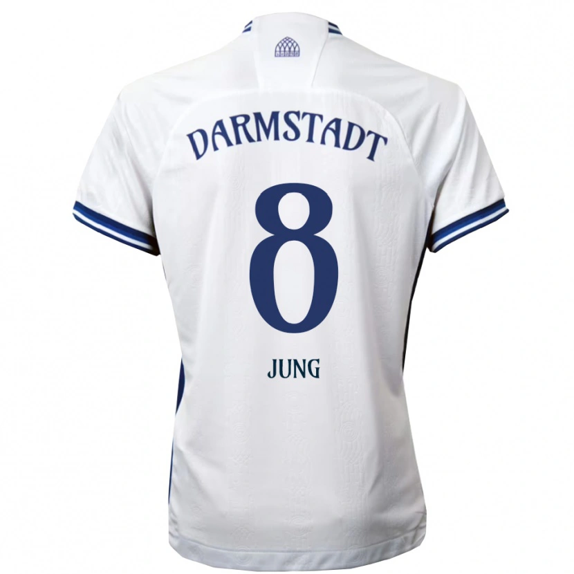 Danxen Men Lennon Jung #8 White Blue Away Jersey 2025/26 T-Shirt