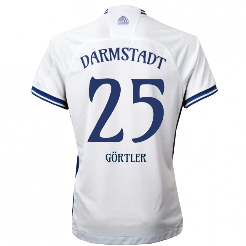 Danxen Men Bastian Görtler #25 White Blue Away Jersey 2025/26 T-Shirt