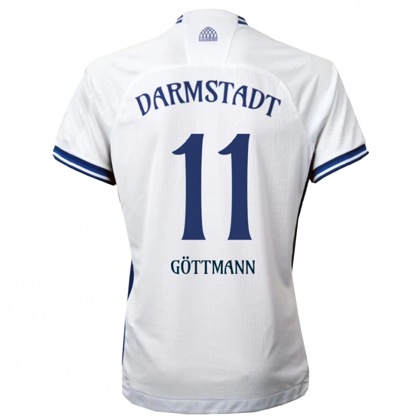 Danxen Men Levin Göttmann #11 White Blue Away Jersey 2025/26 T-Shirt