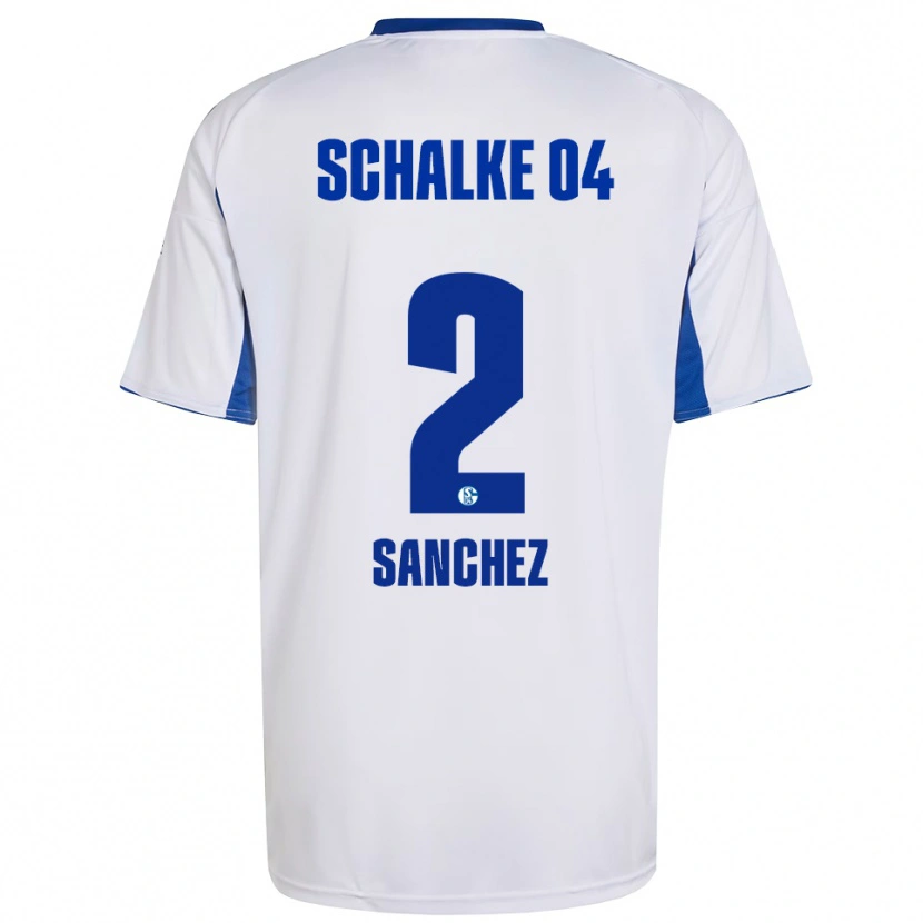 Danxen Men Felipe Sánchez #2 White Blue Away Jersey 2025/26 T-Shirt