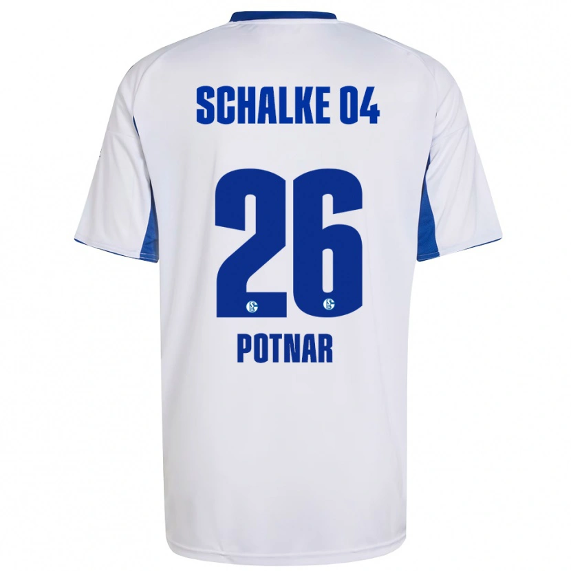 Danxen Men Bojan Potnar #26 White Blue Away Jersey 2025/26 T-Shirt