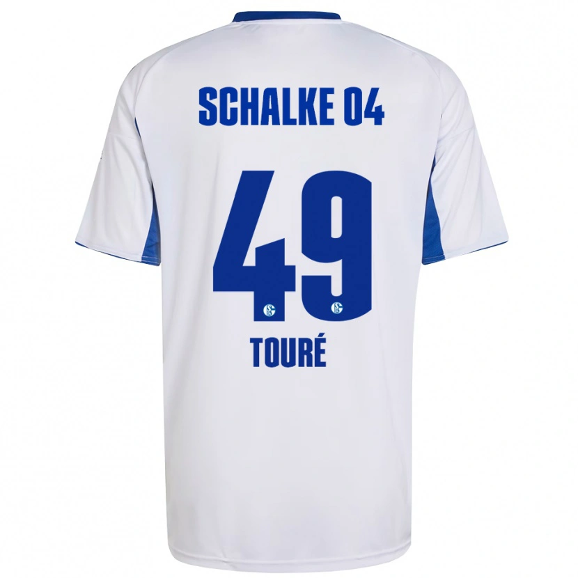Danxen Men Tidiane Touré #49 White Blue Away Jersey 2025/26 T-Shirt