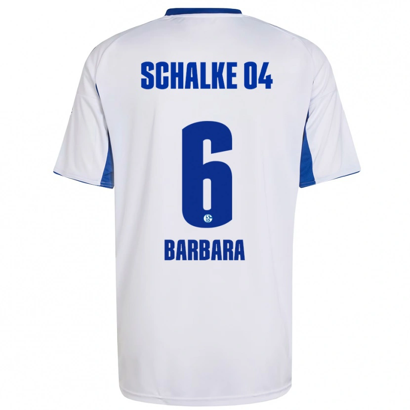 Danxen Men Jana Barbara #6 White Blue Away Jersey 2025/26 T-Shirt