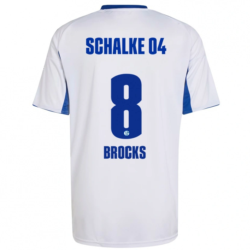 Danxen Men Mika Brocks #8 White Blue Away Jersey 2025/26 T-Shirt
