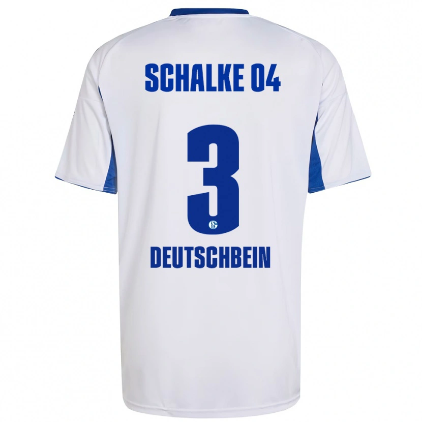 Danxen Men Lasse Deutschbein #3 White Blue Away Jersey 2025/26 T-Shirt