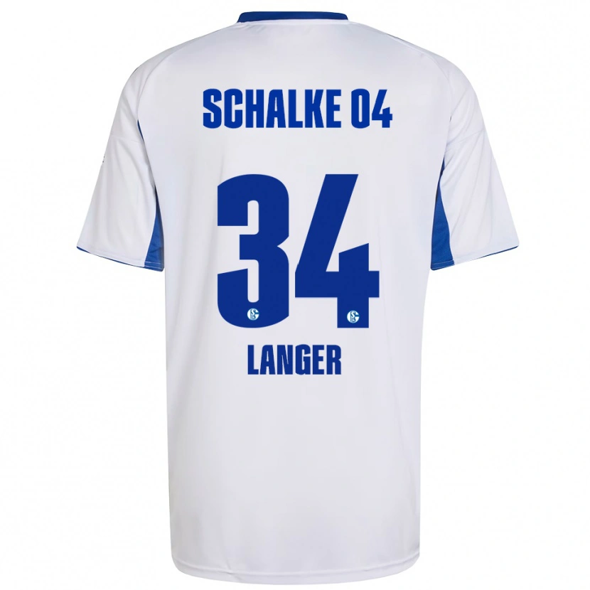 Danxen Men Michael Langer #34 White Blue Away Jersey 2025/26 T-Shirt