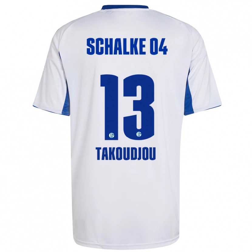 Danxen Men Alan Takoudjou #13 White Blue Away Jersey 2025/26 T-Shirt