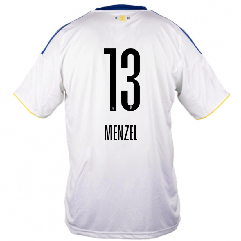 Danxen Men Phillip Menzel #13 White Blue Yellow Away Jersey 2025/26 T-Shirt