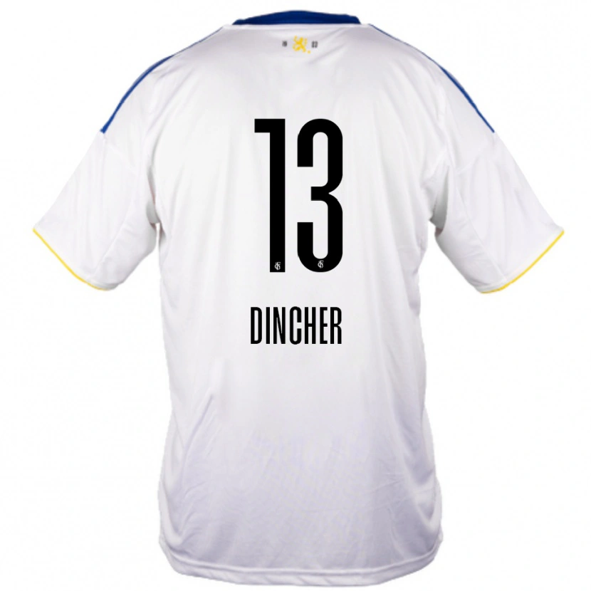 Danxen Men Noah Dincher #13 White Blue Yellow Away Jersey 2025/26 T-Shirt