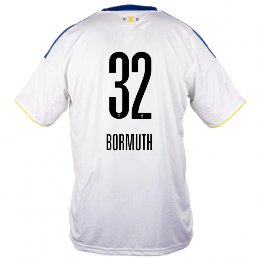 Danxen Men Robin Bormuth #32 White Blue Yellow Away Jersey 2025/26 T-Shirt