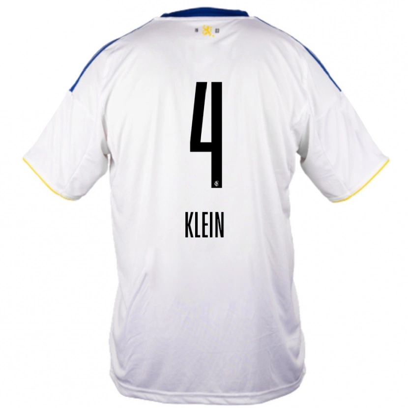 Danxen Men Jennifer Klein #4 White Blue Yellow Away Jersey 2025/26 T-Shirt
