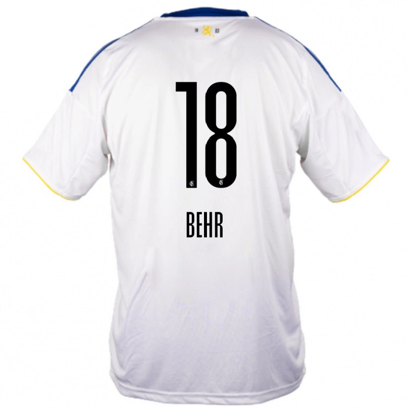 Danxen Men Luca Behr #18 White Blue Yellow Away Jersey 2025/26 T-Shirt