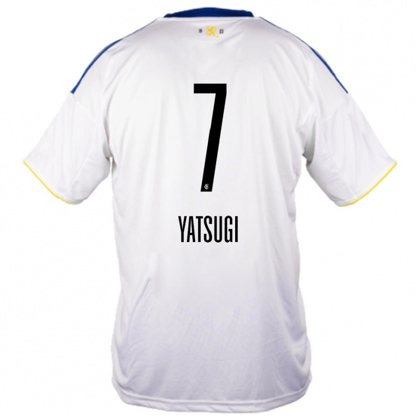 Danxen Men Akane Yatsugi #7 White Blue Yellow Away Jersey 2025/26 T-Shirt