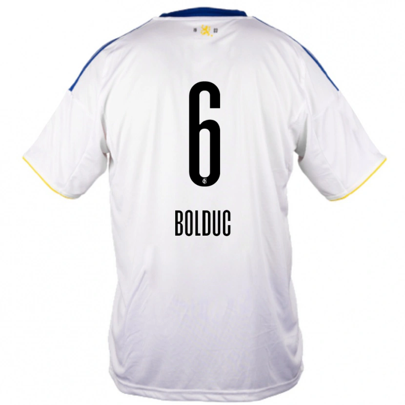 Danxen Men Tyler Bolduc #6 White Blue Yellow Away Jersey 2025/26 T-Shirt