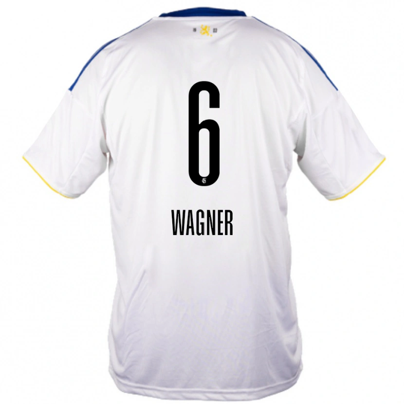 Danxen Men Emil Wagner #6 White Blue Yellow Away Jersey 2025/26 T-Shirt