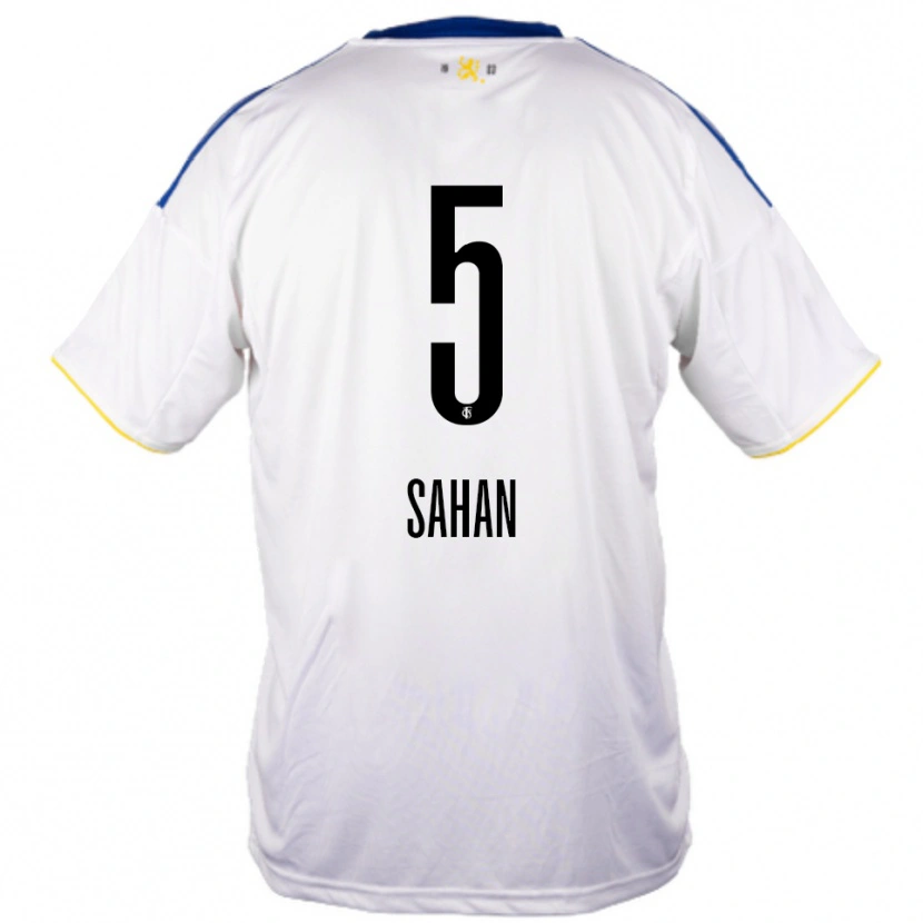 Danxen Men Vakkas Sahan #5 White Blue Yellow Away Jersey 2025/26 T-Shirt