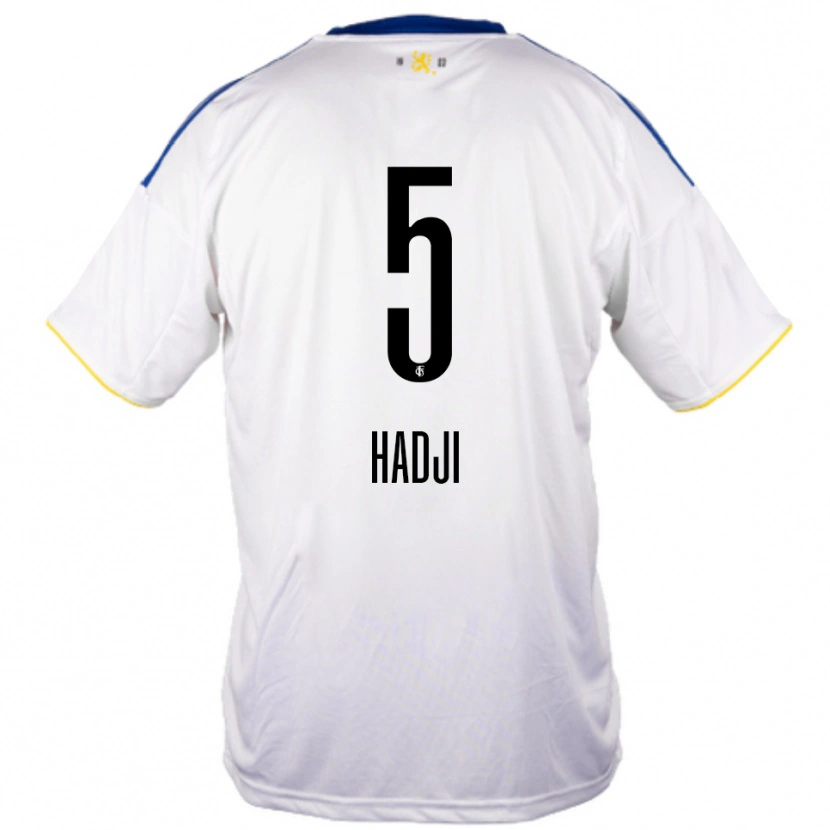Danxen Men Wahid Hadji #5 White Blue Yellow Away Jersey 2025/26 T-Shirt