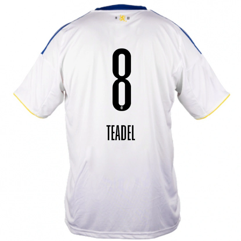 Danxen Men Temesgen Teadel #8 White Blue Yellow Away Jersey 2025/26 T-Shirt