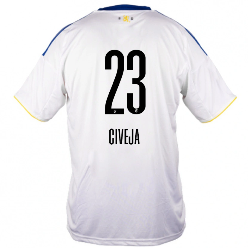 Danxen Men Tim Civeja #23 White Blue Yellow Away Jersey 2025/26 T-Shirt