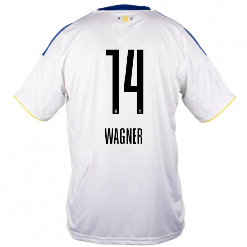 Danxen Men Celine Wagner #14 White Blue Yellow Away Jersey 2025/26 T-Shirt