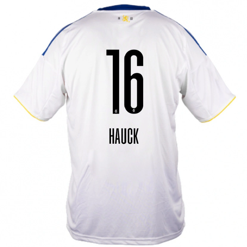 Danxen Men Kristin Hauck #16 White Blue Yellow Away Jersey 2025/26 T-Shirt
