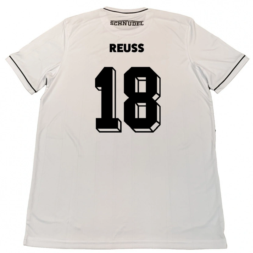 Danxen Men Noah Reuß #18 White Black Away Jersey 2025/26 T-Shirt