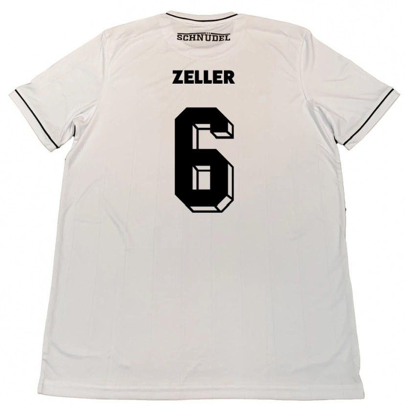 Danxen Men Lucas Zeller #6 White Black Away Jersey 2025/26 T-Shirt