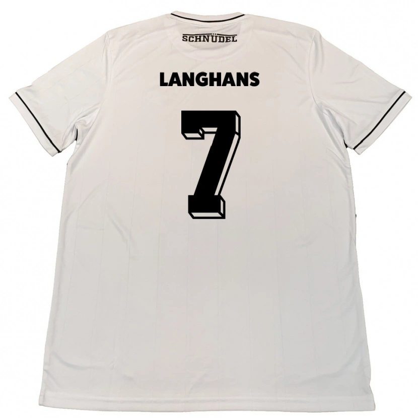 Danxen Men Leonard Langhans #7 White Black Away Jersey 2025/26 T-Shirt