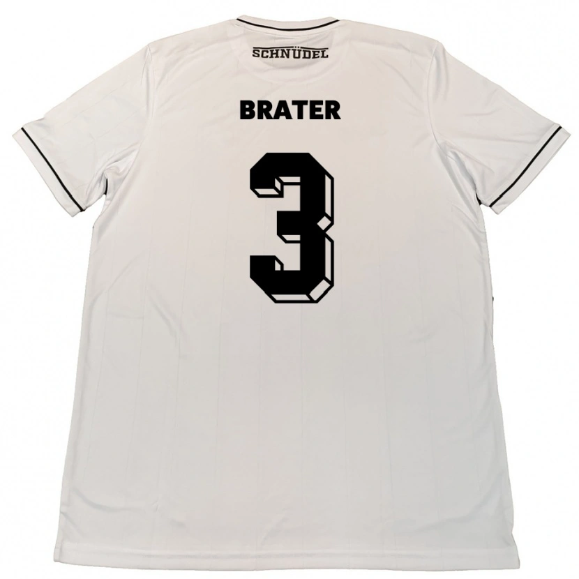 Danxen Men Janis Brater #3 White Black Away Jersey 2025/26 T-Shirt