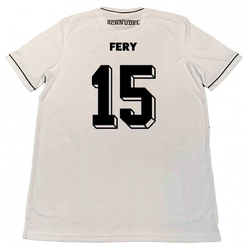 Danxen Men Kevin Fery #15 White Black Away Jersey 2025/26 T-Shirt