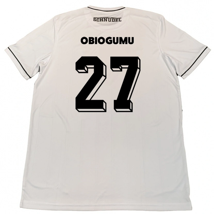 Danxen Men Uche Obiogumu #27 White Black Away Jersey 2025/26 T-Shirt