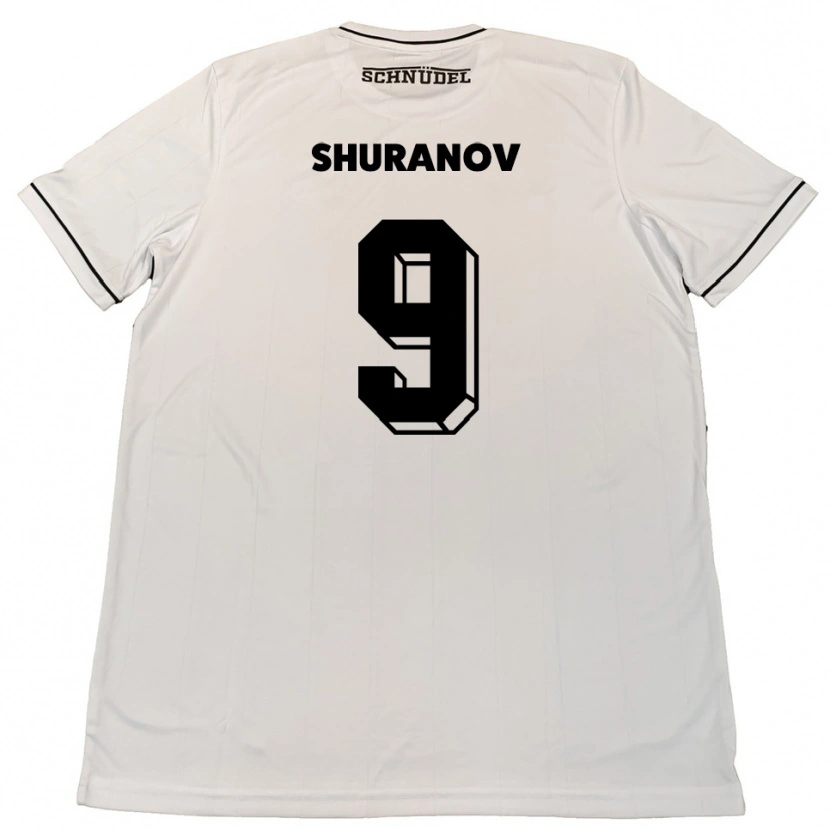 Danxen Men Erik Shuranov #9 White Black Away Jersey 2025/26 T-Shirt