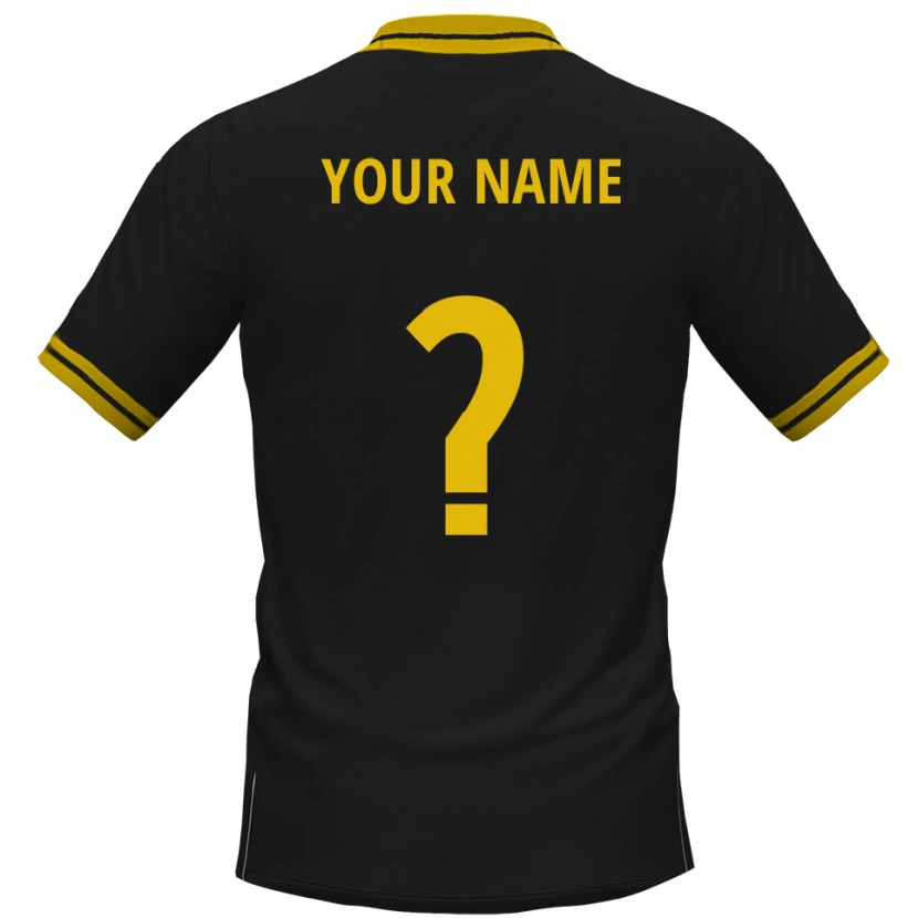 Danxen Men Your Name #0 Black Yellow Away Jersey 2025/26 T-Shirt