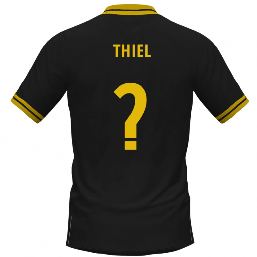 Danxen Men David Thiel #0 Black Yellow Away Jersey 2025/26 T-Shirt